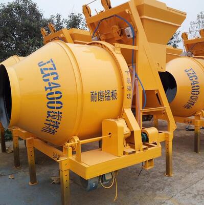 Heavy Duty JZC Tipping Drum Mixer Wear Resistant Cement Plant Equipments