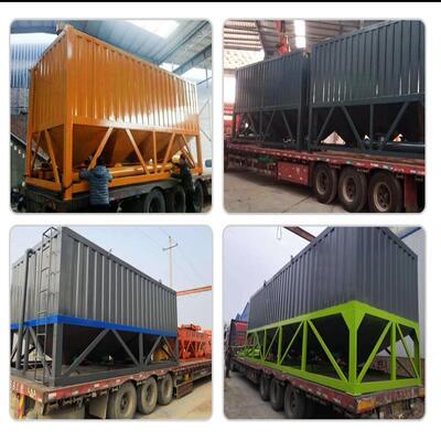 Cement Plant Equipments Horizontal Cement Tank, Horizontal Cement Silo For Concrete Mixing Station