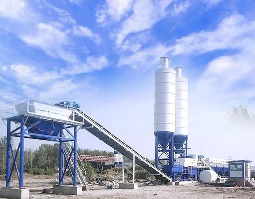 Trạm trộn bê tông HZS75 Thiết bị nhà máy xi măng cho kích thước trung bình trở lên