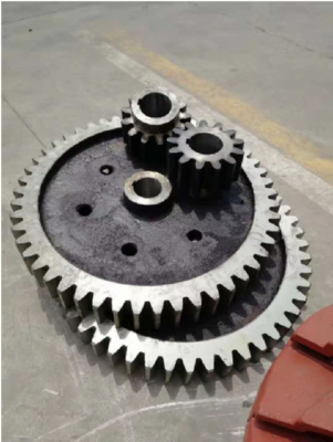 Vòng bánh răng nhỏ của máy nghiền bi, bánh răng đúc thép mangan, hỗ trợ bánh răng tùy chỉnh
