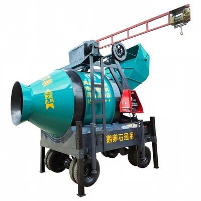 Thiết bị nhà máy xi măng Máy trộn bê tông trống nghiêng Máy trộn động diesel cho xây dựng đường mỏ