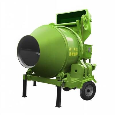 Thiết bị nhà máy xi măng Máy trộn bê tông di động 350L với phễu nâng cáp dây cho cơ sở hạ tầng khai thác mỏ
