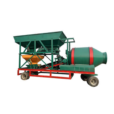 Thiết bị nhà máy xi măng JZM Series Fixed Hopper Drum Mixer Máy trộn bê tông di động với máy cho ăn xoắn ốc