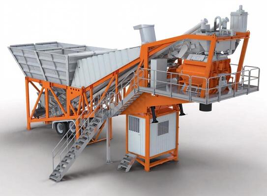 Nhà máy trộn ép di động JS Nhà máy trộn bê tông di động Thiết bị nhà máy xi măng OEM có sẵn