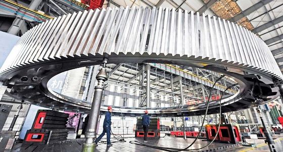 10 Mô-đun Bánh răng nghiền bi 100mm và bánh răng chu vi lò quay cho nhà máy xi măng